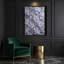 Aquarelle, art floral sur toile gris 4-317859480