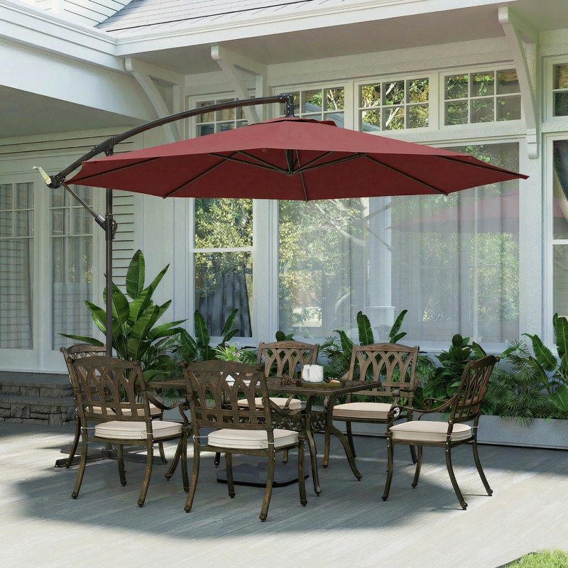 295cm Cantilever Parasol, Red
