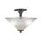 Semi-Flush 2 Bulbs With 16" Crystal Glass-32465468-32465472