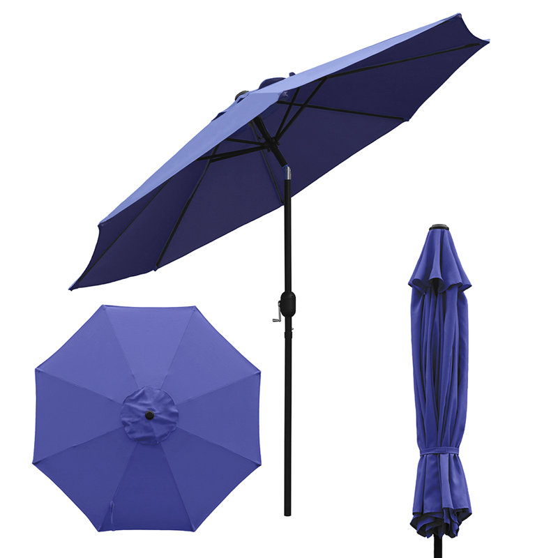 Parasol de marché inclinable Tempo de 2,74 m, Marine