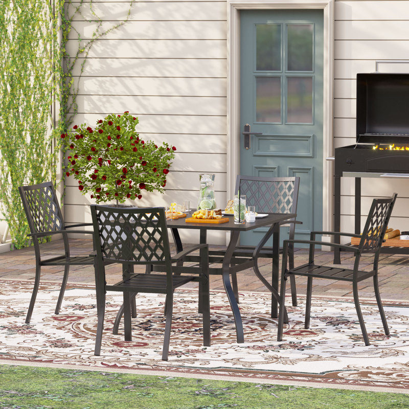 4 - Person Patio Dining Set with, No, None