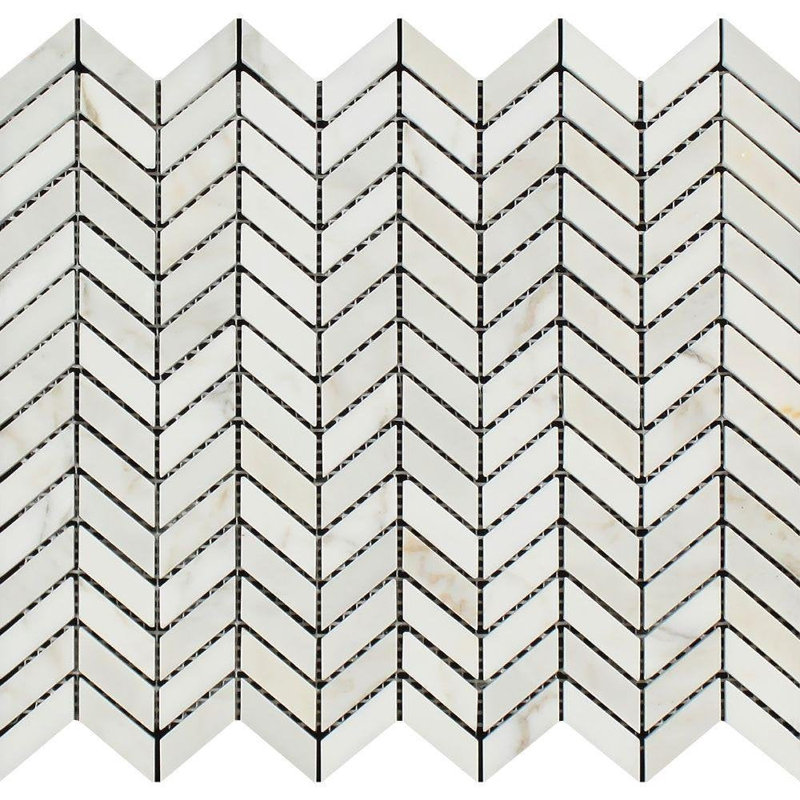 Herringbone Honed Marble Tile
