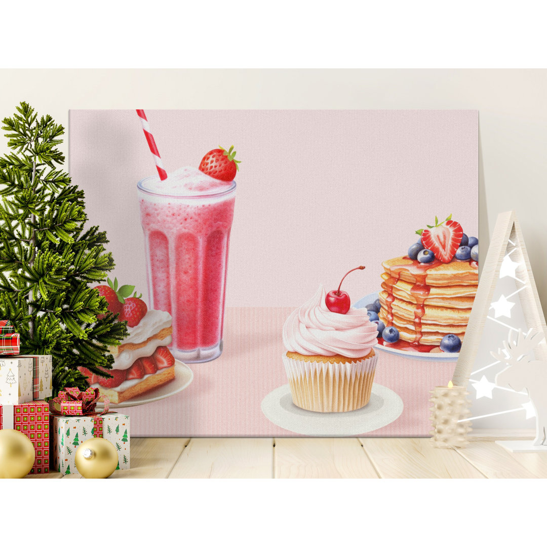 Sweet Dessert Delight Kitchen Canvas Art