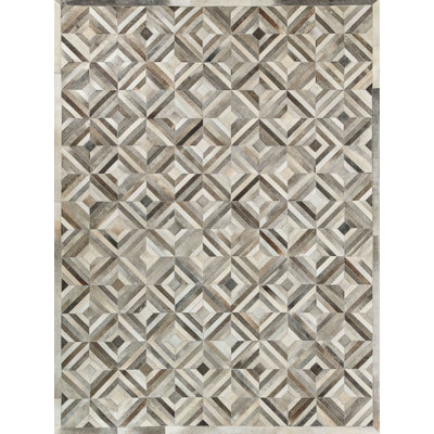 Natural Hide Cowhide Geometric Indoor Rug