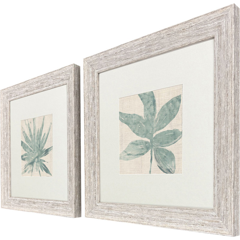 Burlap Ocean Palm II S/2 Print by Vess Propac Images