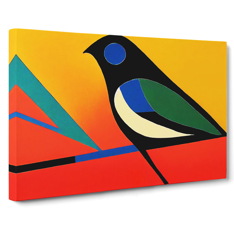 Hypnotic Abstract Bird - Wrapped Canvas Print, 50cm H x 76cm W x 3cm D