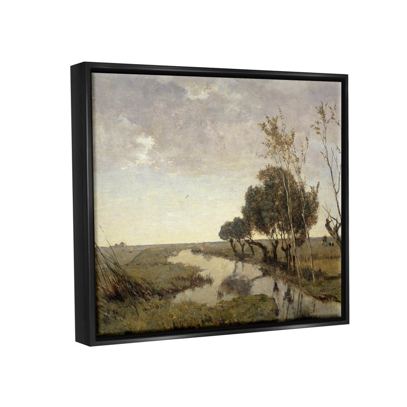«Classic Stream Animals», art mural encadré flottant par lettres et lignes, H 25 po x l 31 po x P 1,7 po