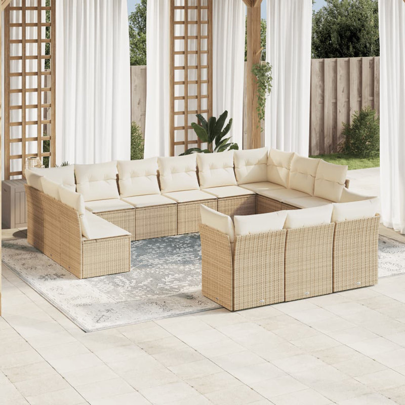 Ensemble de canapé de jardin Vidaxl beige