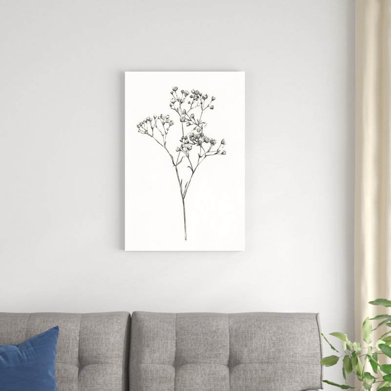 Croquis de fleurs sauvages I, H 30 po x l 20 po x P 1,25 po
