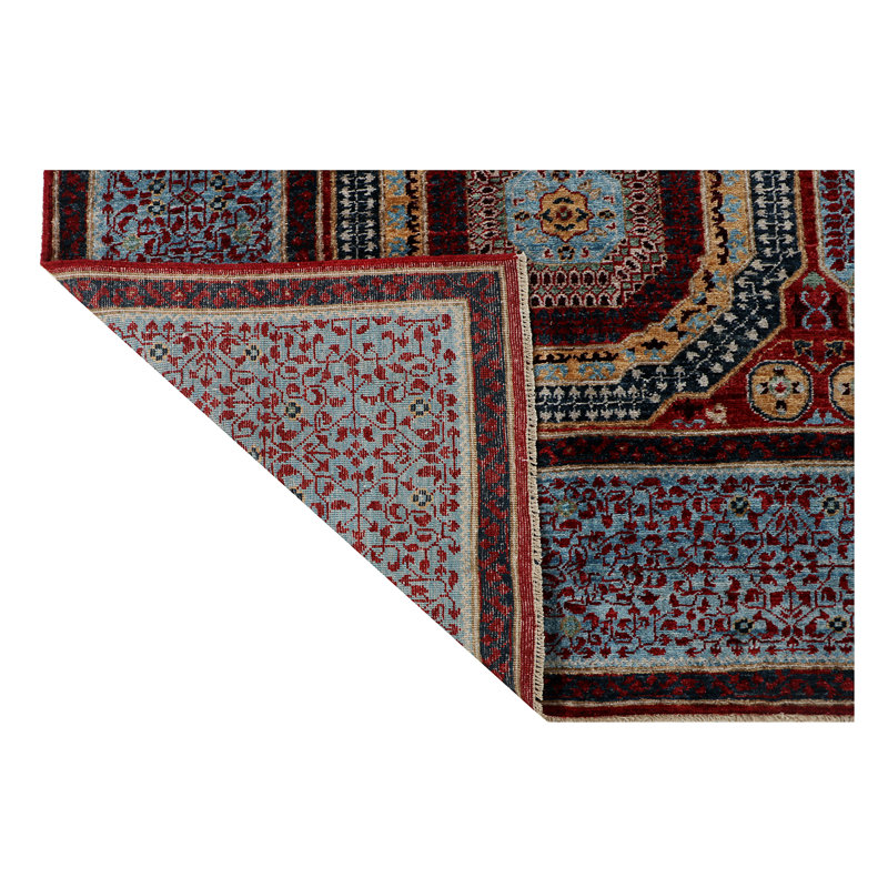 Aryana Wool Oriental Area Rug in Red/Blue/Rust