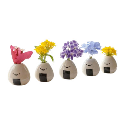 5-piece Mini Onigiri Flower Vase Set