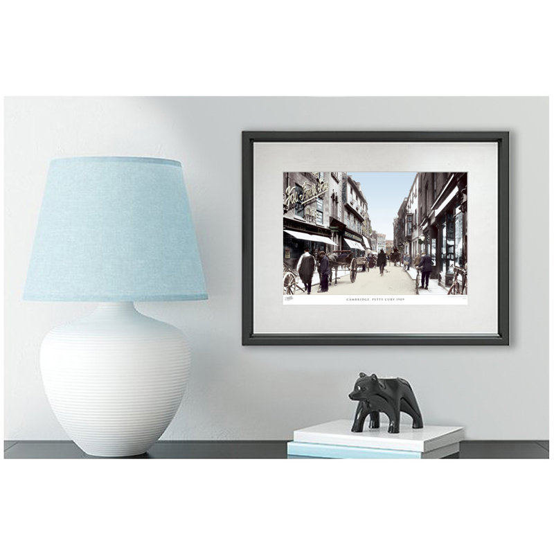 Cambridge, Petty Cury 1909 by Francis Frith - Single Picture Frame Print, 60cm H x 80cm W x 2.3cm D, Black/Grey/Cream