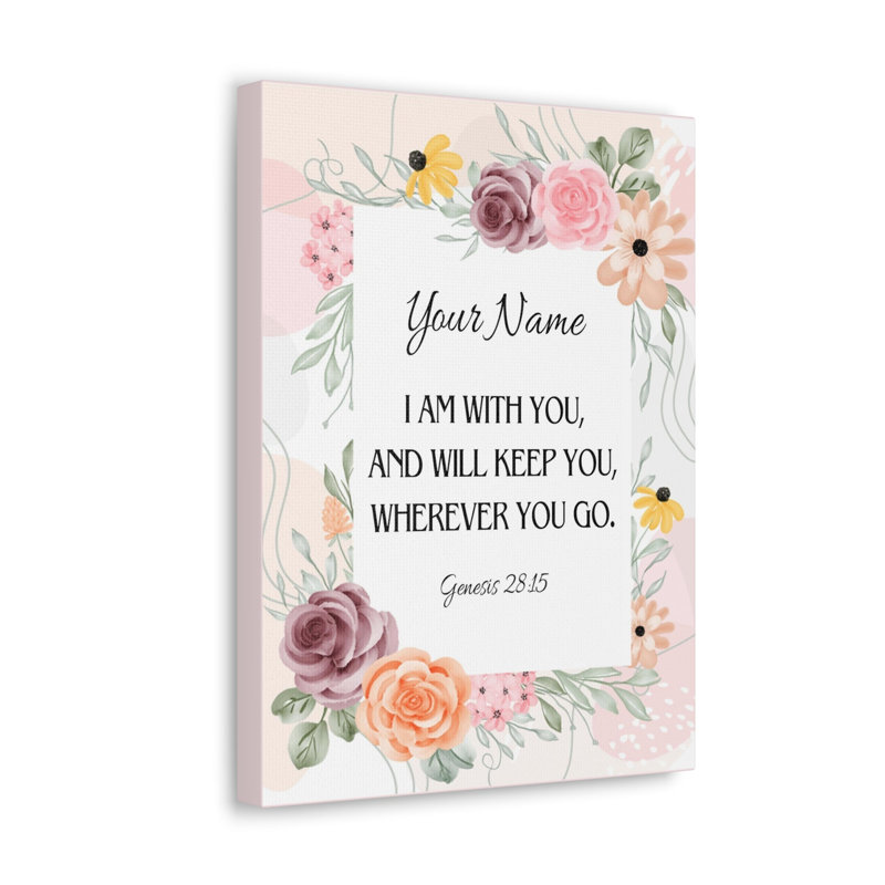 I Am With You - No Frame Print on Canvas, 14cm H x 11cm W x 1.25cm D