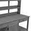 Grande table de rempotage en bois 66 po, poste de travail de jardin avec 2 tiroirs, armoire et tablettes ouvertes-768491972