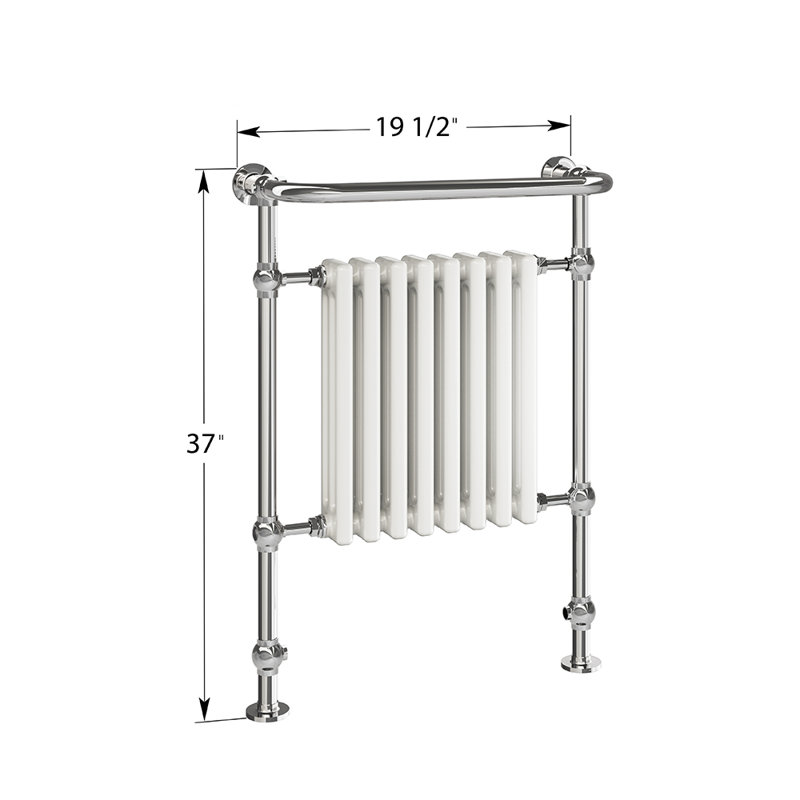 Chauffe-serviettes électrique 26,5 po x 37 po x 10,5 po Flanders, H 37 po x l 26,5 po x P 10,5 po, Chrome chrome