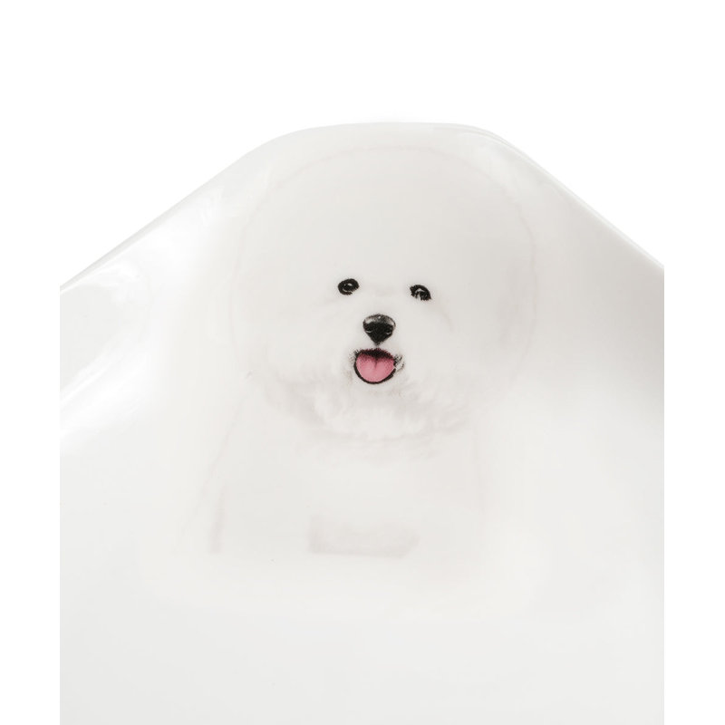 Assiette carrée en porcelaine - Bichon