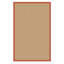 Tapis fabriqué à la main aux États-Unis avec bordure en coton orange brûlé Nannette-73100107