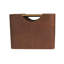 Porte-revues décoratif en cuir brun avec intérieur divisé Lytham, 16 po x 10 po x 12 po-1051029437