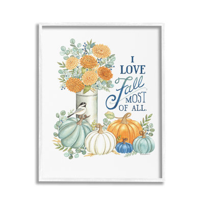 " Love Fall Still Life Single Picture Frame " by Deb Strain