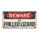 SignMission Beware of Frilled Lizard Aluminum Plate Frame | Wayfair