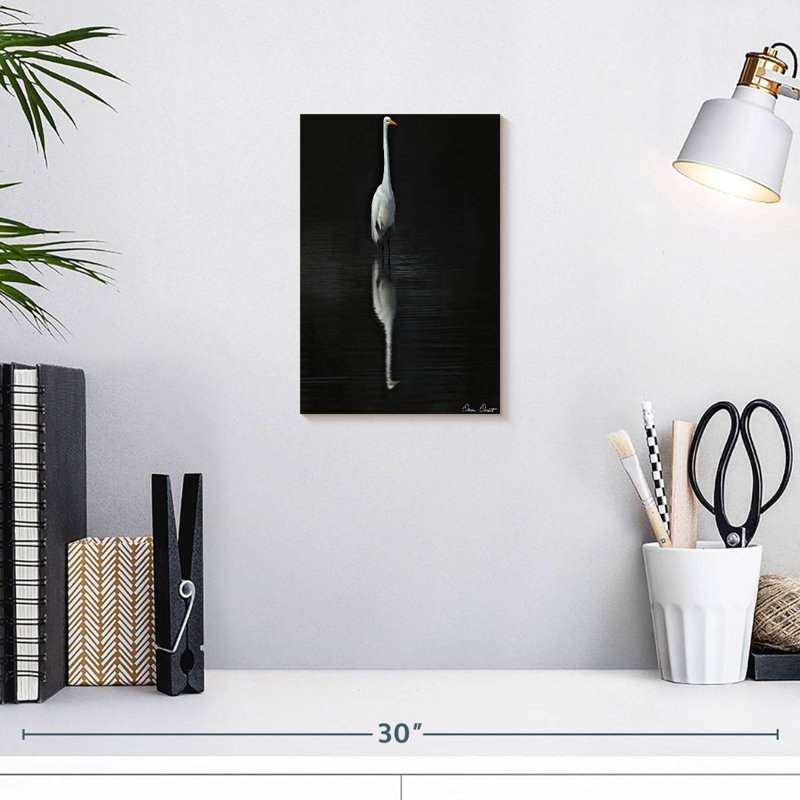 Brampt Elegant Egret I, 12" H x 8" W