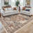 Washable Rugs - Large Boho Rugs for Living Room Stain Resistant Carpet Vintage Tribal Rugs for Bedroom Kitchen Bathroom Non Slip Backing Home Decor Floor Decoration Mat Brick-1886678029
