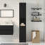 Armoire de salle de bain avec tablette vidaXL chêne noir 12,60 po x 13,39 po x 74,21 po