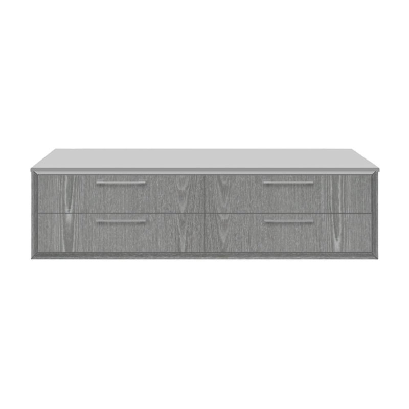 Gemelli 48" W x 12" H x 22" D Wall Mounted Bathroom Cabinet, Silver Oak
