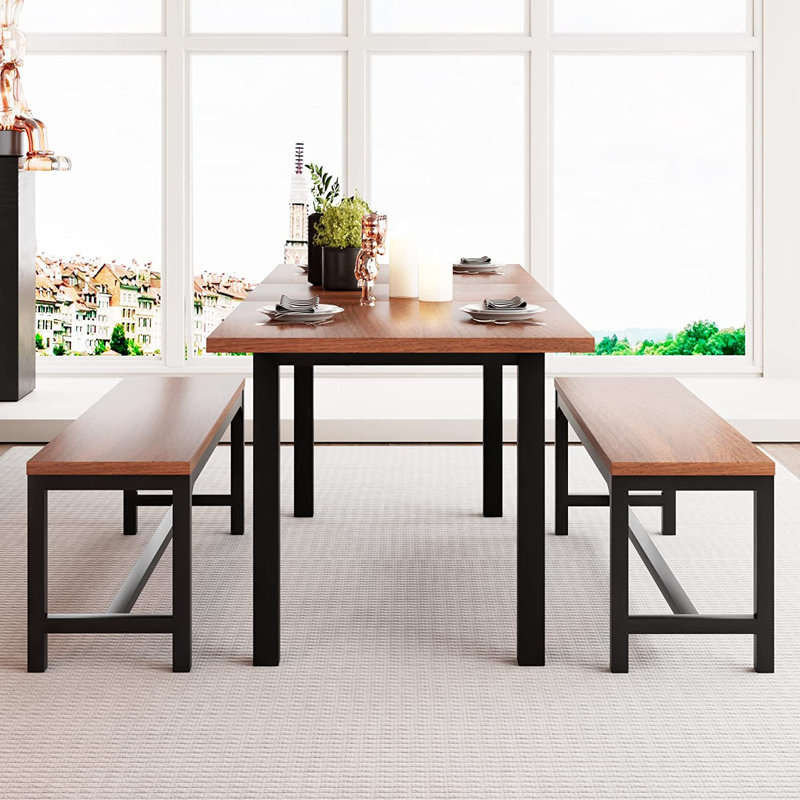 Ensemble repas 6 personnes Alexanndra, Brun, Brun / noir