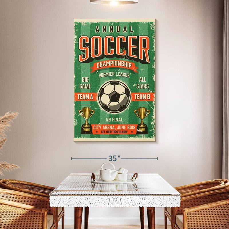 Affiche de soccer, H 51 po x l 34 po