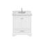 Meuble-lavabo simple 31 po avec plateau en marbre de Carrare Hitz-1213594778