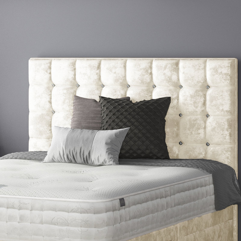 Rochester Upholstered Headboard, Cream, Double (4'6)