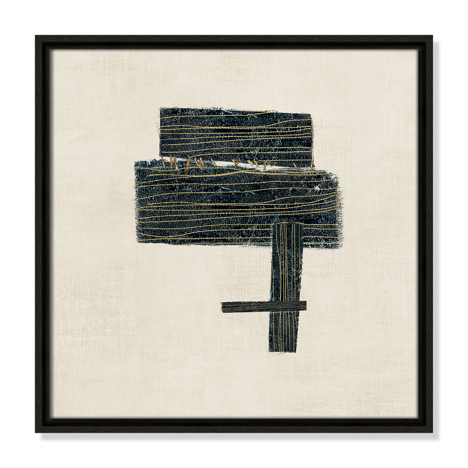 Stiched I Print by , Espresso, 17.5" H x 17.5" W