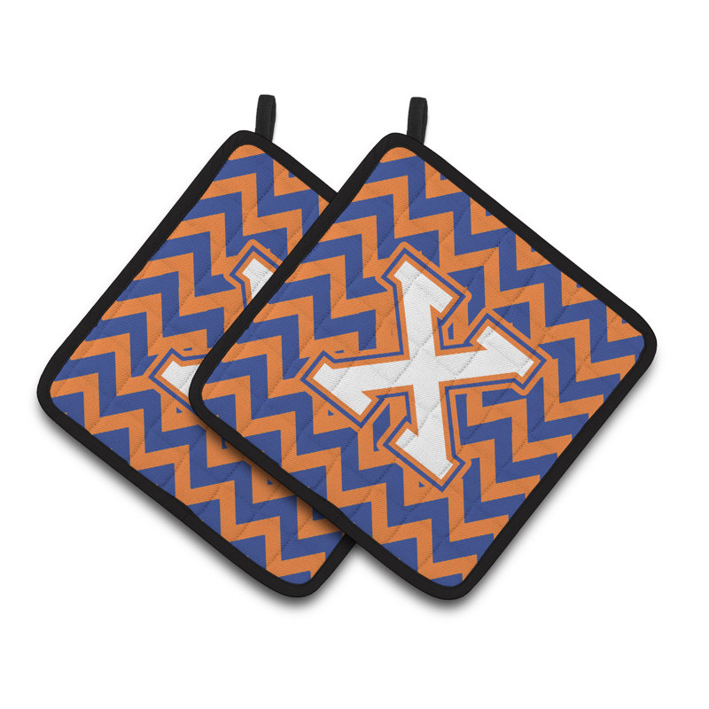 Poignée à chevrons, X, Bleu/orange