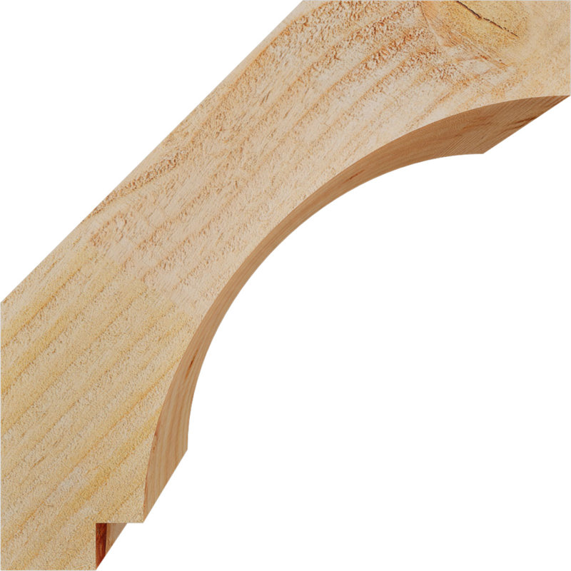 Attelle impériale du genou, Sapin de Douglas, H 10 po x l 4 po x P 10 po, Brute