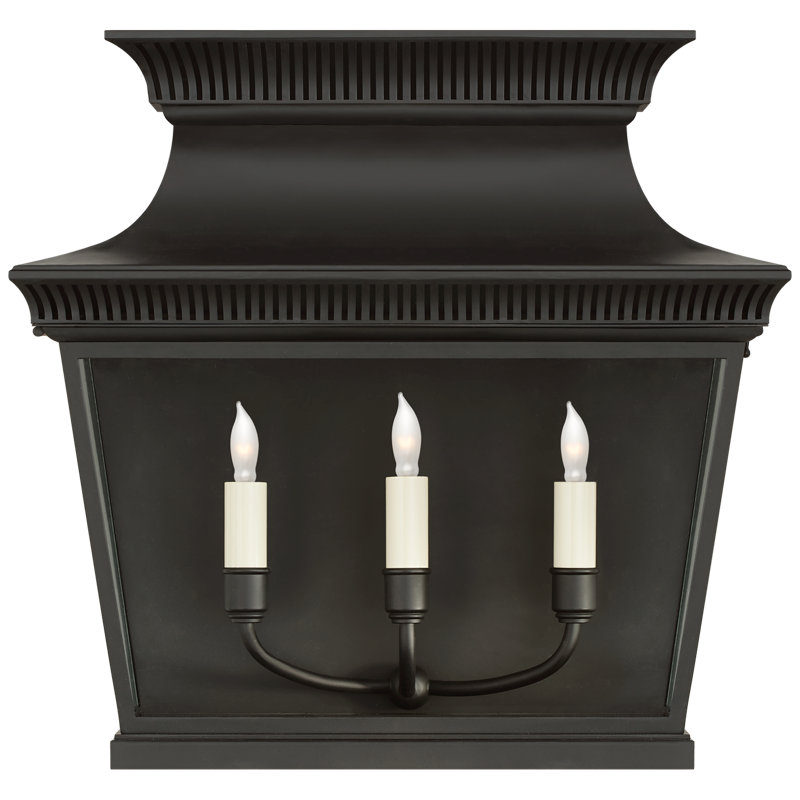 Elsinore - Light Outdoor Wall Lantern, Black, 28" H x 19.5" W x 13.25" D