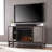 Lucely 54.25'' W Brown/Antique Silver Electric Fireplace