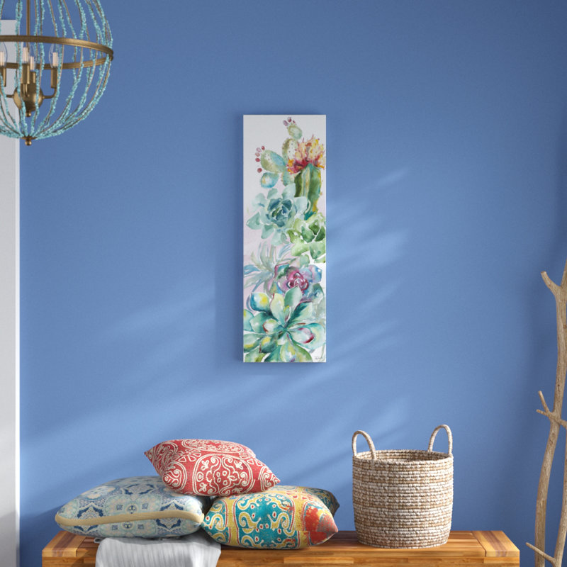 « succulent jardin i »-reproduction sur toile tendue, H 36 po x l 12 po x P 1,5 po