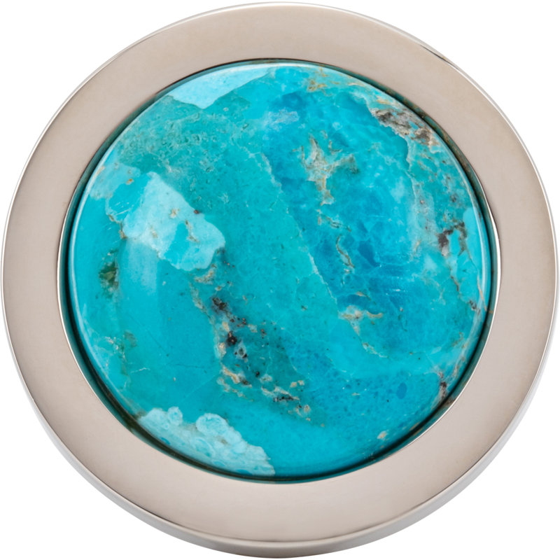 Firesky Diameter Knob, Polished Nickel, Mohave Turquoise