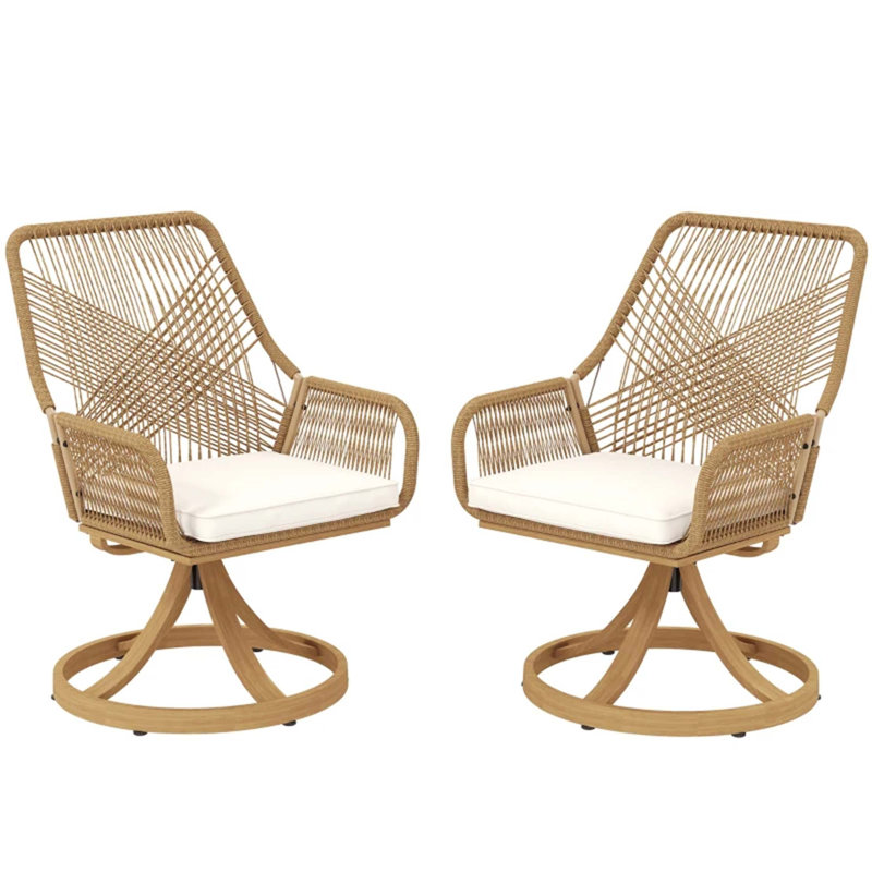 Ensemble de chaises de salle à manger pivotantes pour le confort extérieur
