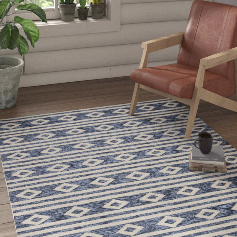 Vedika Hand Tufted Wool Southwestern Rug, Rectangle 5' x 8'