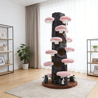 Black Fashionable Cat Tree Cat Climbing Frame