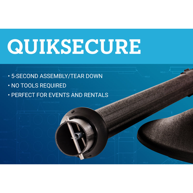 Poteau QuikSecure avec ceinture à chevrons de 6,5 pi US 6 po