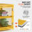 Horizontal Cylinder Storage Cabinet, 4 X 33 Lbs Cylinder Capacity, 31.02X30.04X35 Inch Propane Storage Cage, Gas Cylinder Cabinet, Yellow Powder Coat Finish, For Freon, Gases, Oxygen, Nitrogen