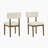 Darla 5Pc 70"W Rectangular Walnut Oak Geometric Cross Base Dining Set-108307257