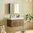 39.4 Inch Modern Wall Mounted Bathroom Vanity with Sintered Stone Top Walnut Finish and Undermount Ceramic Sink-1441923066-1441923064