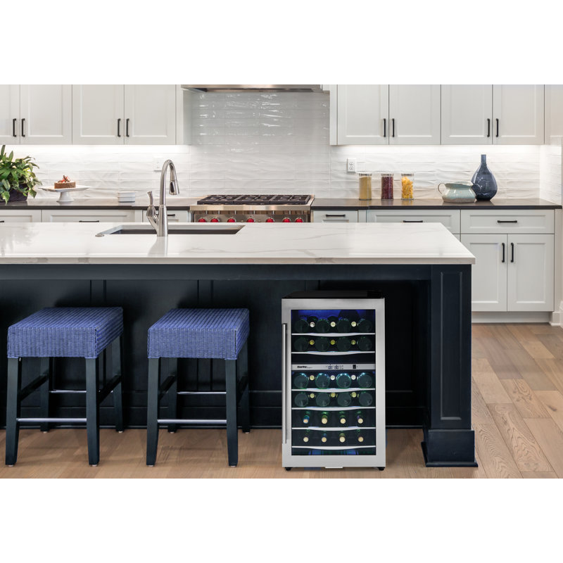 Danby 38-Bottle Black Stainless Steel Dual-Zone Wine Cooler