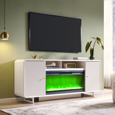 Meuble télé avec foyer 70 po Abrianna