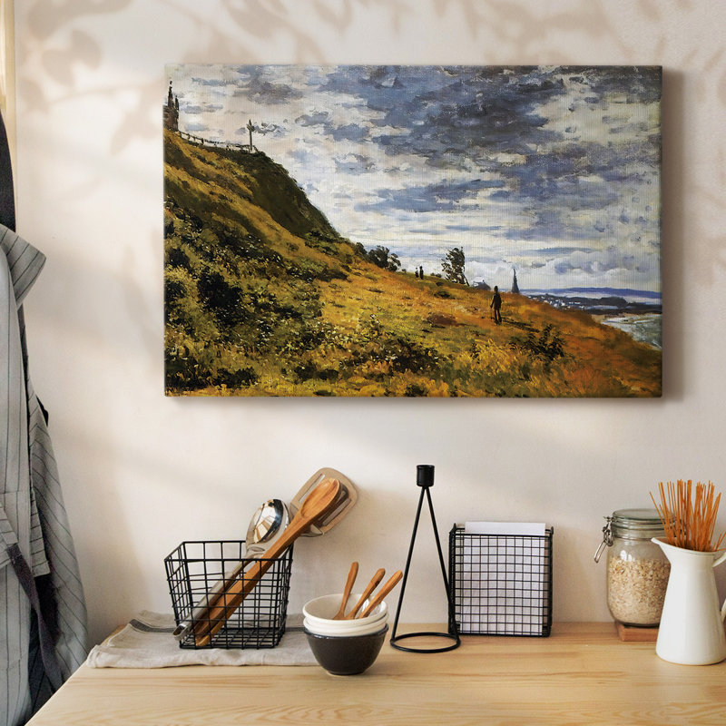 Promenade sur les falaises de Sainte-Gallery, toile tendue, H 24 po x l 36 po