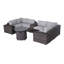 Ensemble de conversation pour 4 personnes avec coussins Biles Wicker